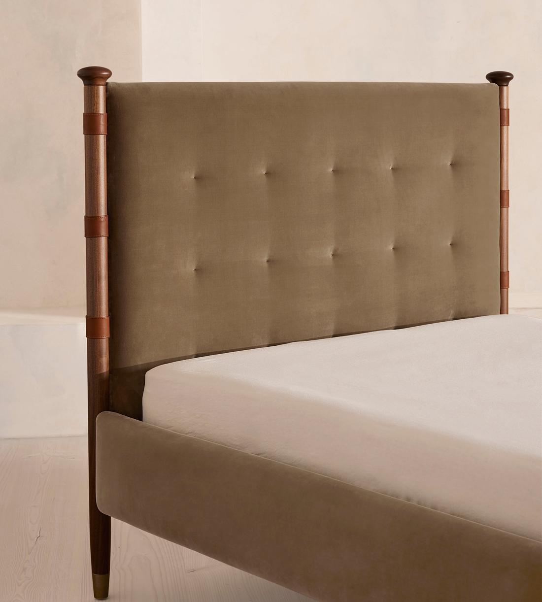 Paolo Bed - Full - Velvet - Truffle - US - Images - Image 3