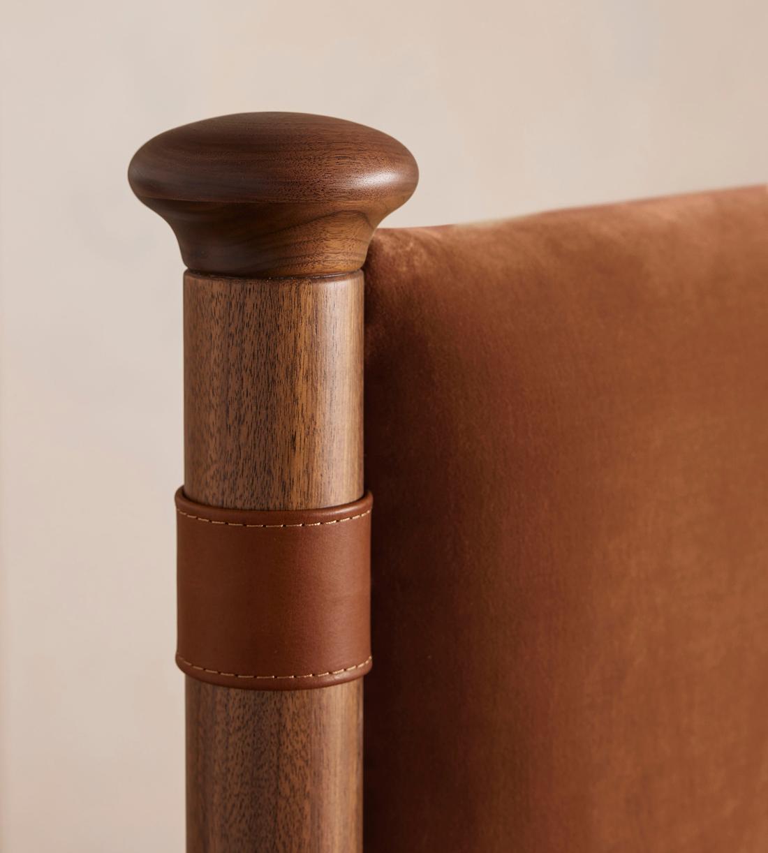 Paolo Bed - Queen - Velvet - Cinnamon - US - Images - Image 4