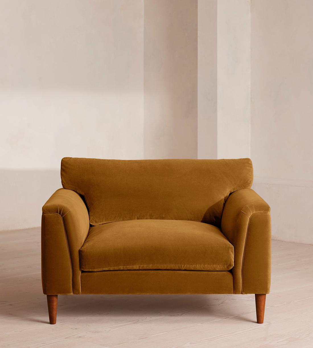 Reya Loveseat - Velvet - Mustard - Listing - Image 2