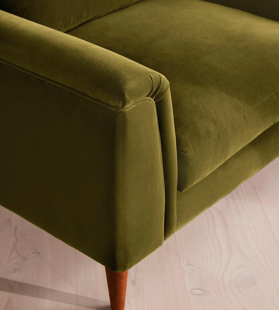 Reya Loveseat - Velvet - Olive - US - Images - Image 5