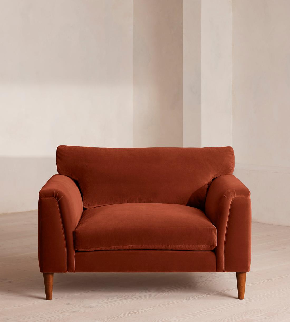 Reya Loveseat Velvet - Rust - Listing - Image 2