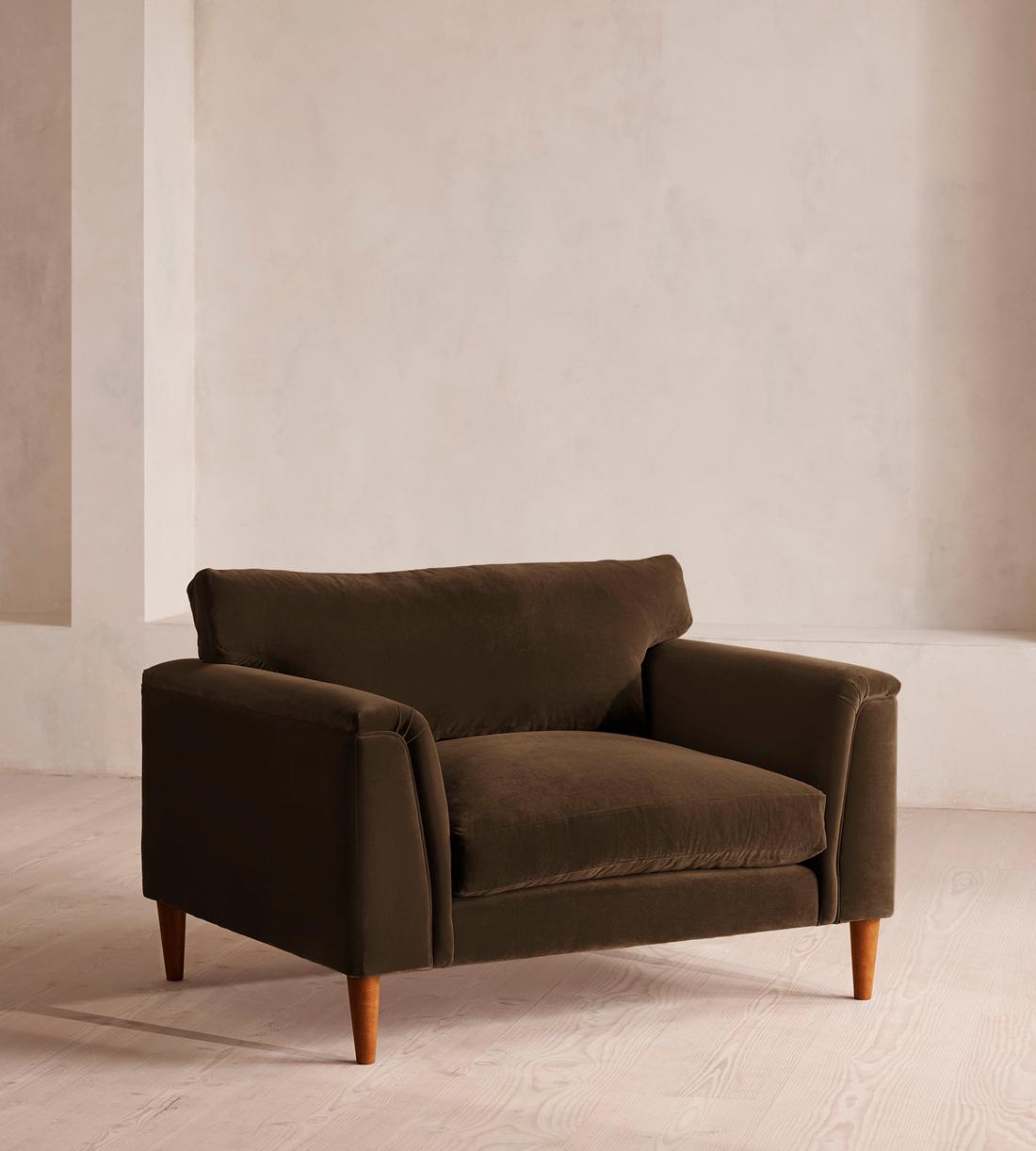 Reya Loveseat - Velvet - Chocolate - Listing - Image 1