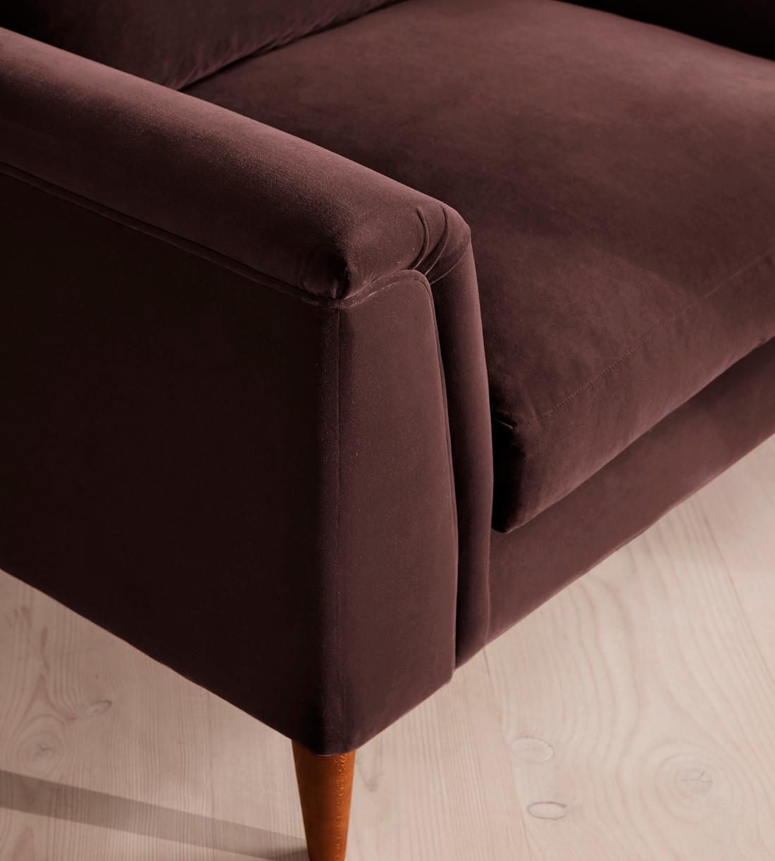 Reya Loveseat - Velvet - Aubergine - UK - Images - Image 5