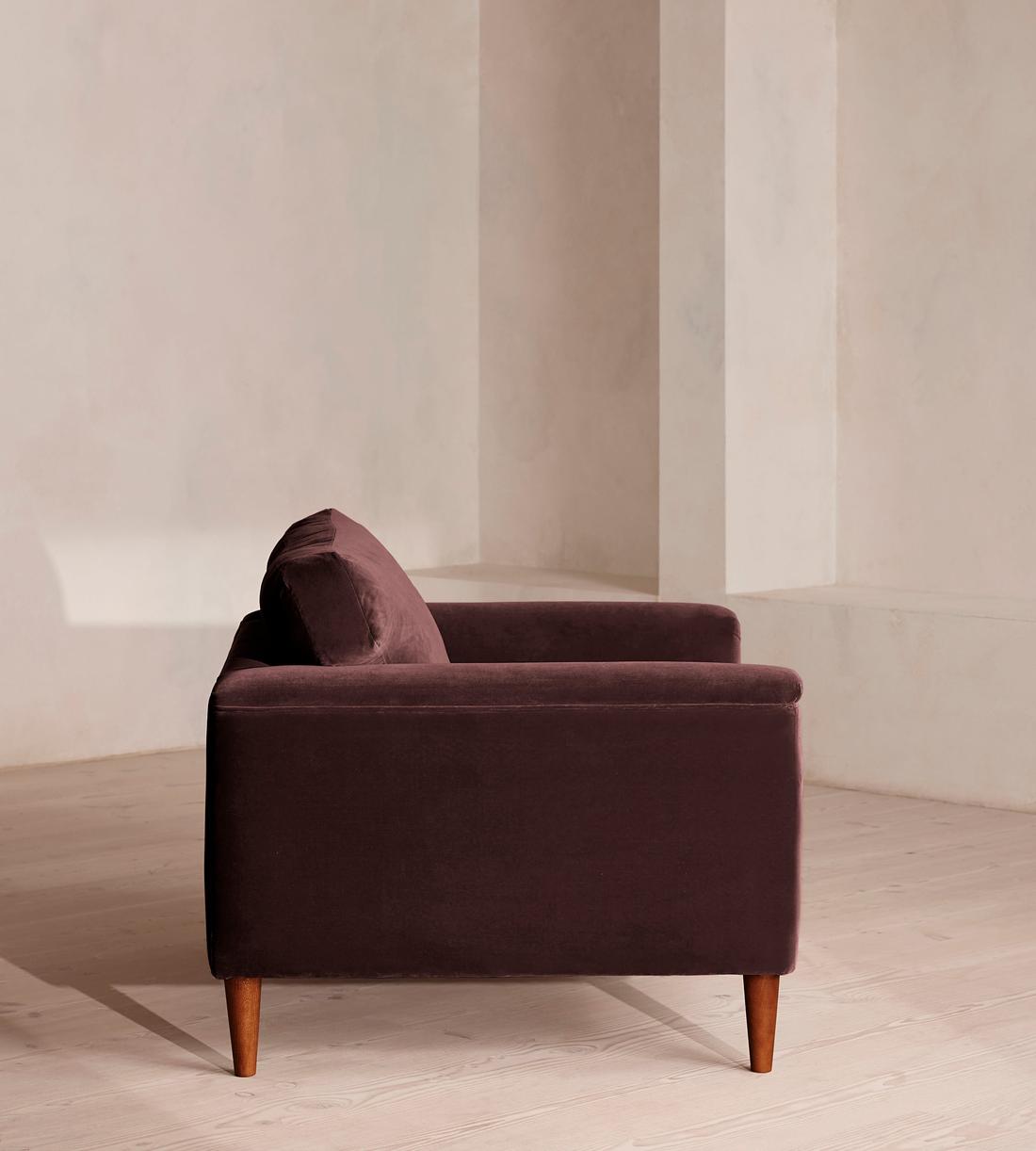 Reya Loveseat - Velvet - Aubergine - US - Images - Image 3