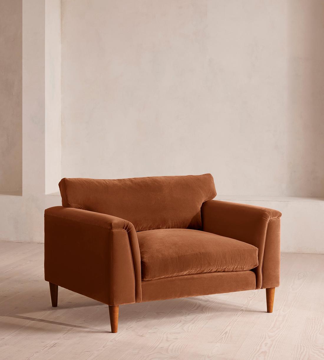 Reya Loveseat - Velvet - Cinnamon - US - Listing - Image 1