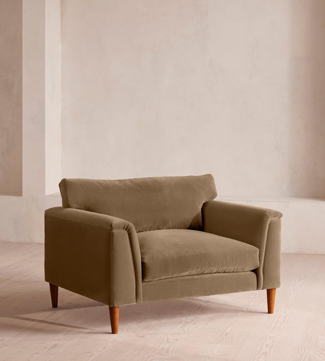 Reya Loveseat - Velvet - Truffle - US - Listing - Image 1