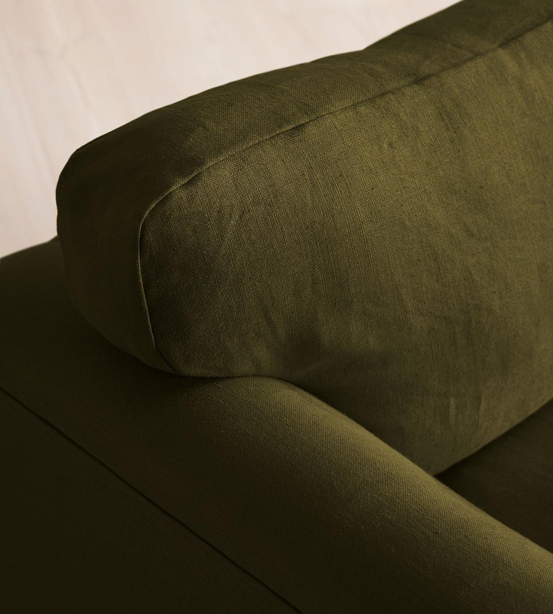 Reya Chaise-end Sofa - Linen - Olive - Images - Image 5
