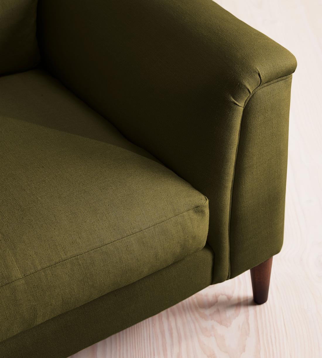Reya Chaise-end Sofa - Linen - Olive - Images - Image 5