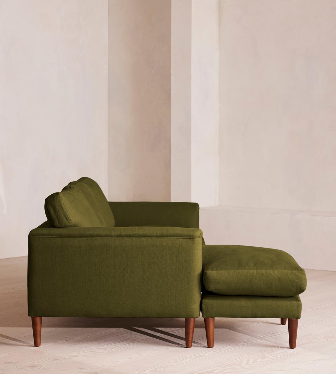 Reya Chaise-end Sofa - Linen - Olive - US - Images - Image 3