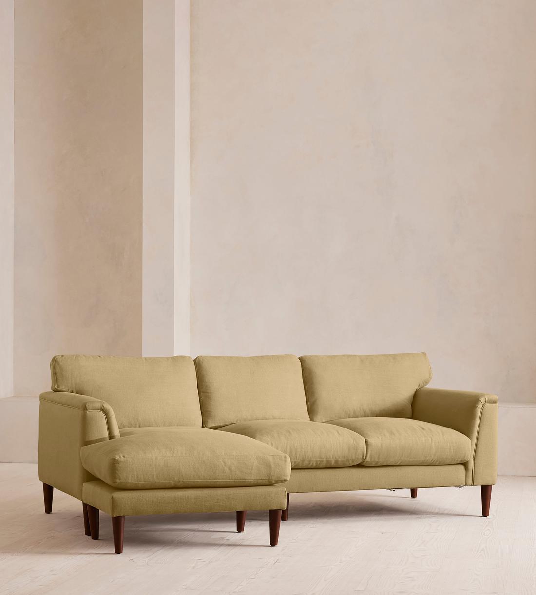 Reya Chaise-end Sofa - Linen - Wheat - Listing - Image 2
