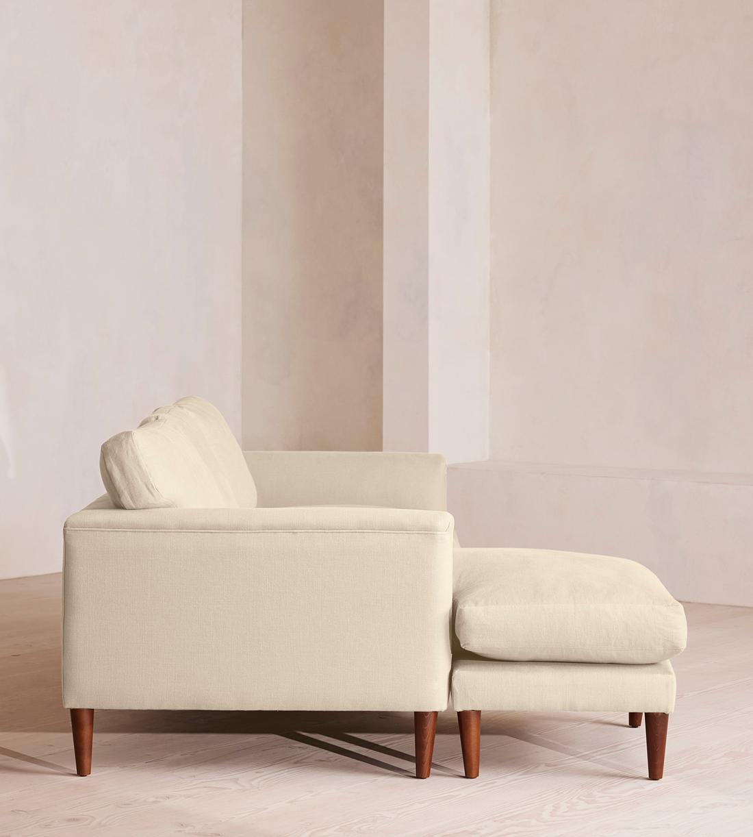 Reya Chaise-end Sofa - Linen - Bisque - Images - Image 3