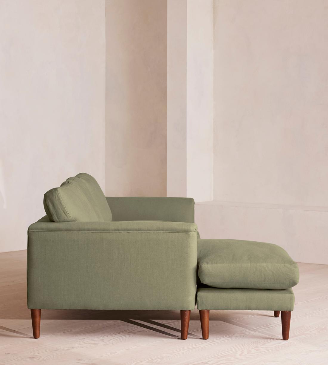 Reya Chaise-end Sofa - Linen - Sage - Images - Image 4