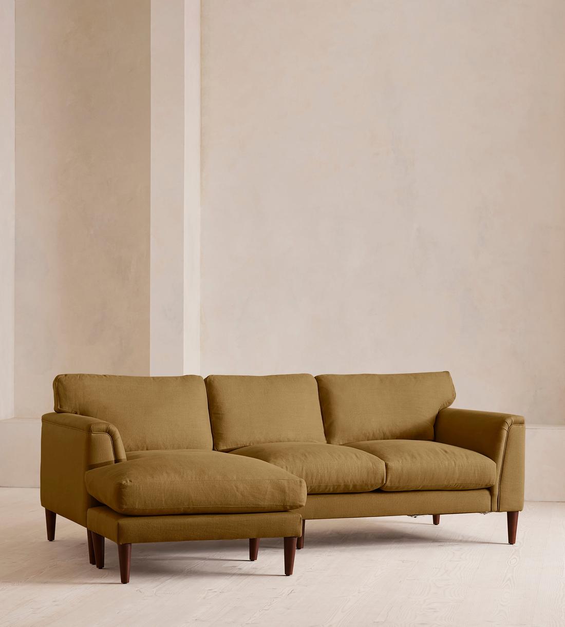 Reya Chaise-end Sofa - Linen - Ochre - Listing - Image 2