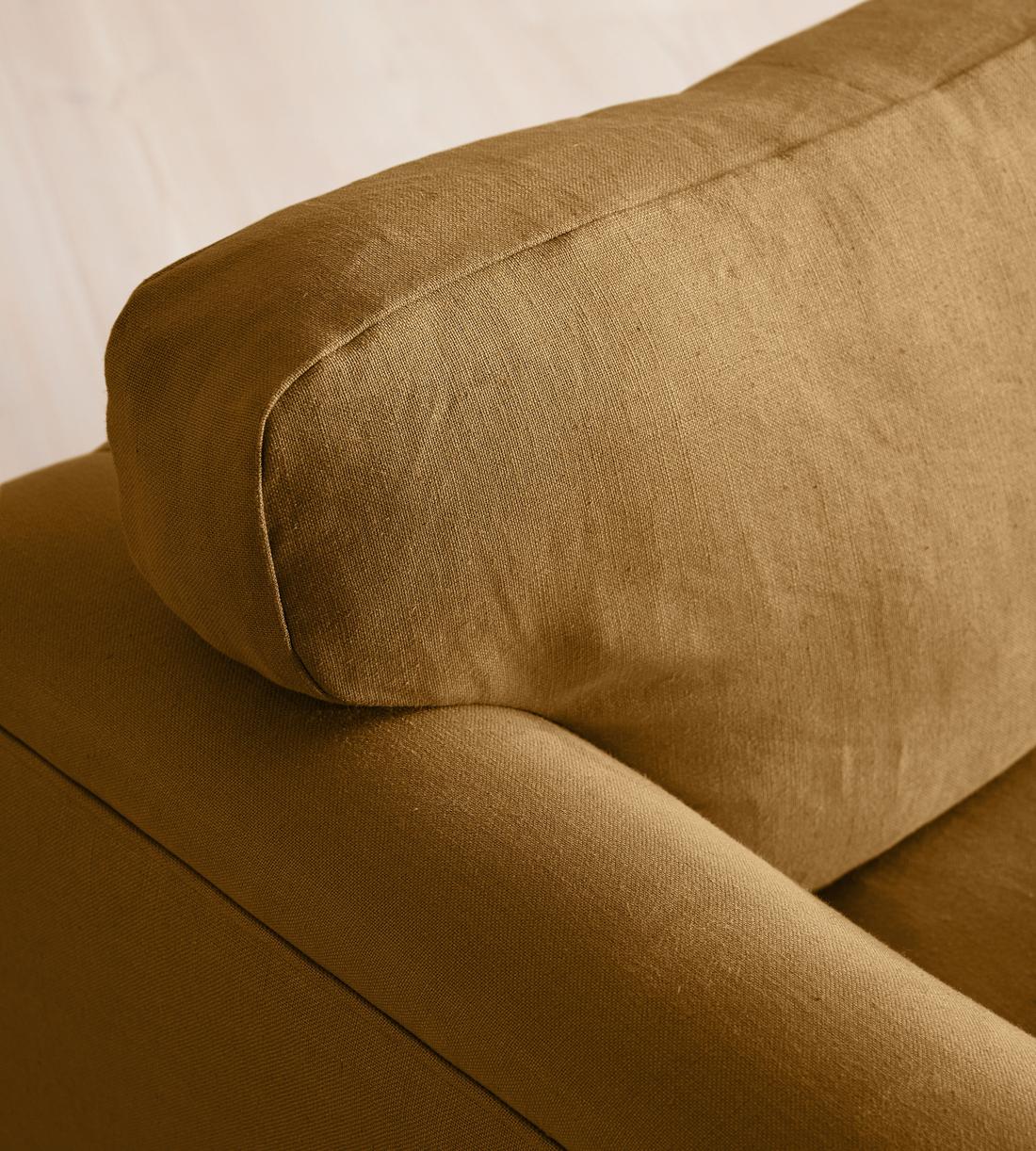 Reya Chaise-end Sofa - Linen - Ochre - Images - Image 5
