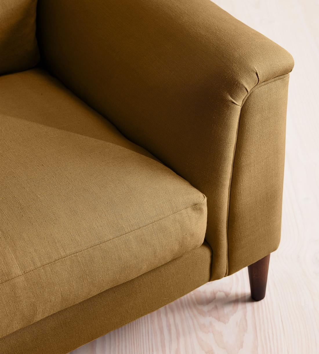 Reya Chaise-end Sofa - Linen - Ochre - Images - Image 6