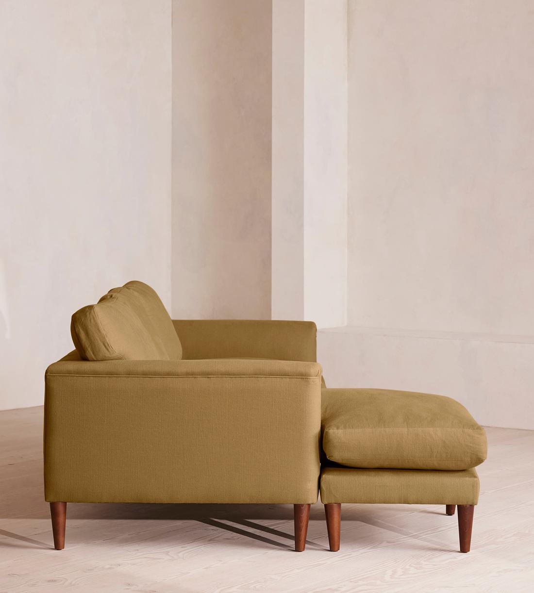 Reya Chaise-end Sofa - Linen - Ochre - US - Images - Image 3