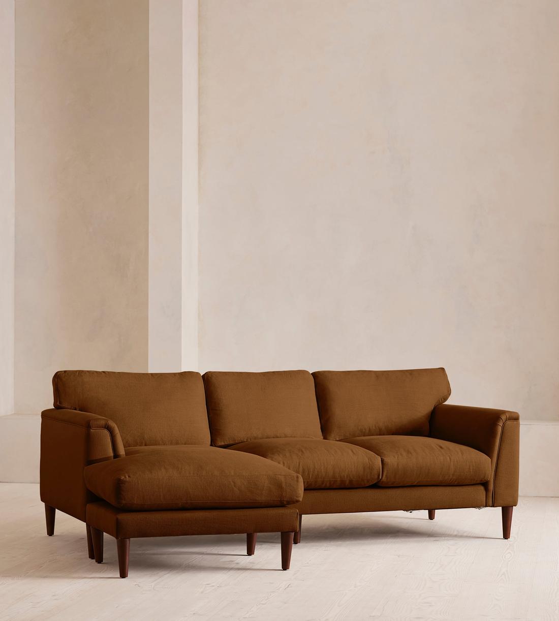 Reya Chaise-End Sofa - Linen - Terracotta - US - Listing - Image 2