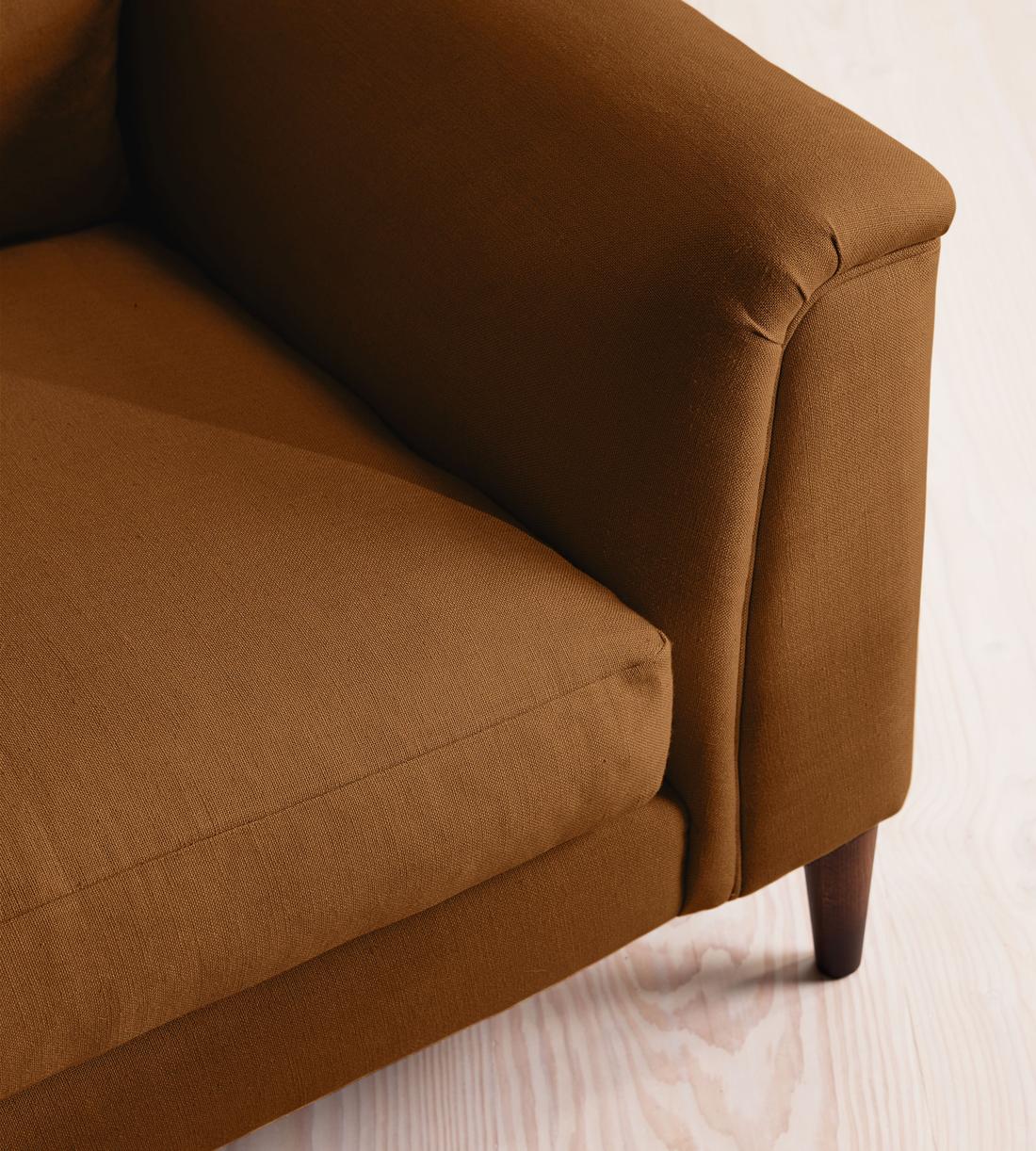 Reya Chaise-End Sofa - Linen - Terracotta - US - Images - Image 5
