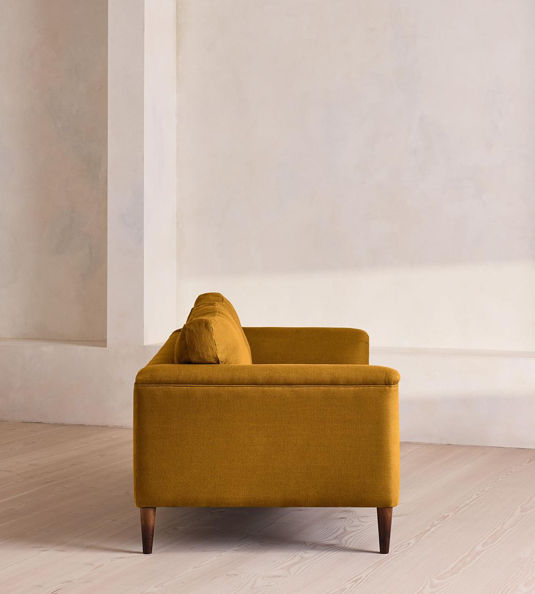 Reya Three Seater Sofa - Linen - Turmeric - US - Images - Image 3