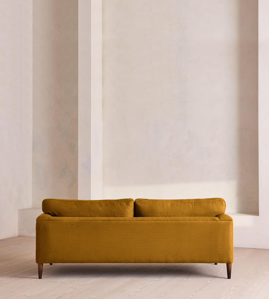 Reya Three Seater Sofa - Linen - Turmeric - US - Images - Image 4