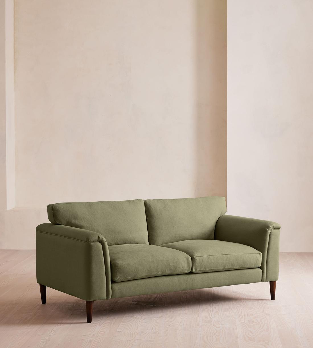 Reya Two Seater Sofa - Linen - Sage - US - Listing - Image 2