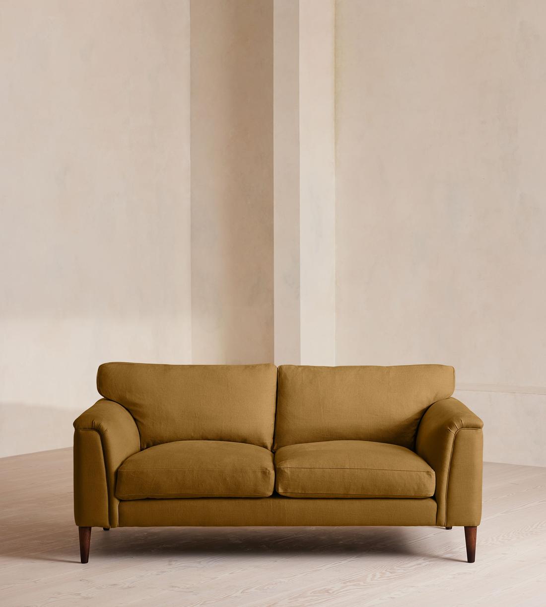 Reya Two Seater Sofa - Linen - Ochre - US - Listing - Image 1