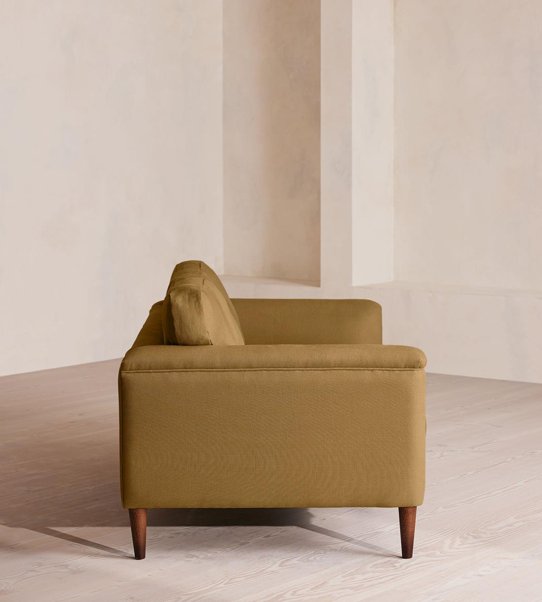 Reya Two Seater Sofa - Linen - Ochre - US - Images - Image 3