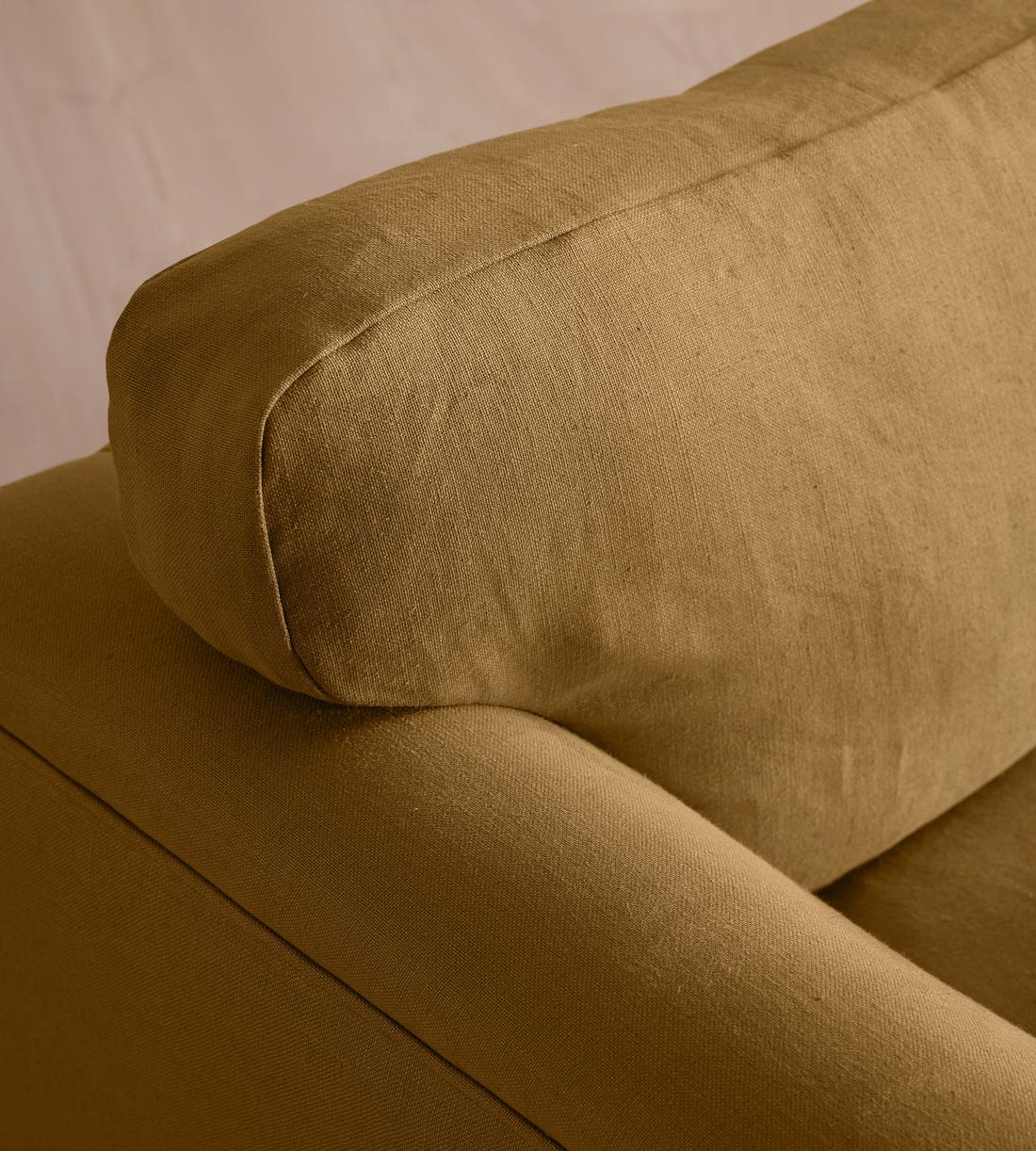 Reya Two Seater Sofa - Linen - Ochre - US - Images - Image 5