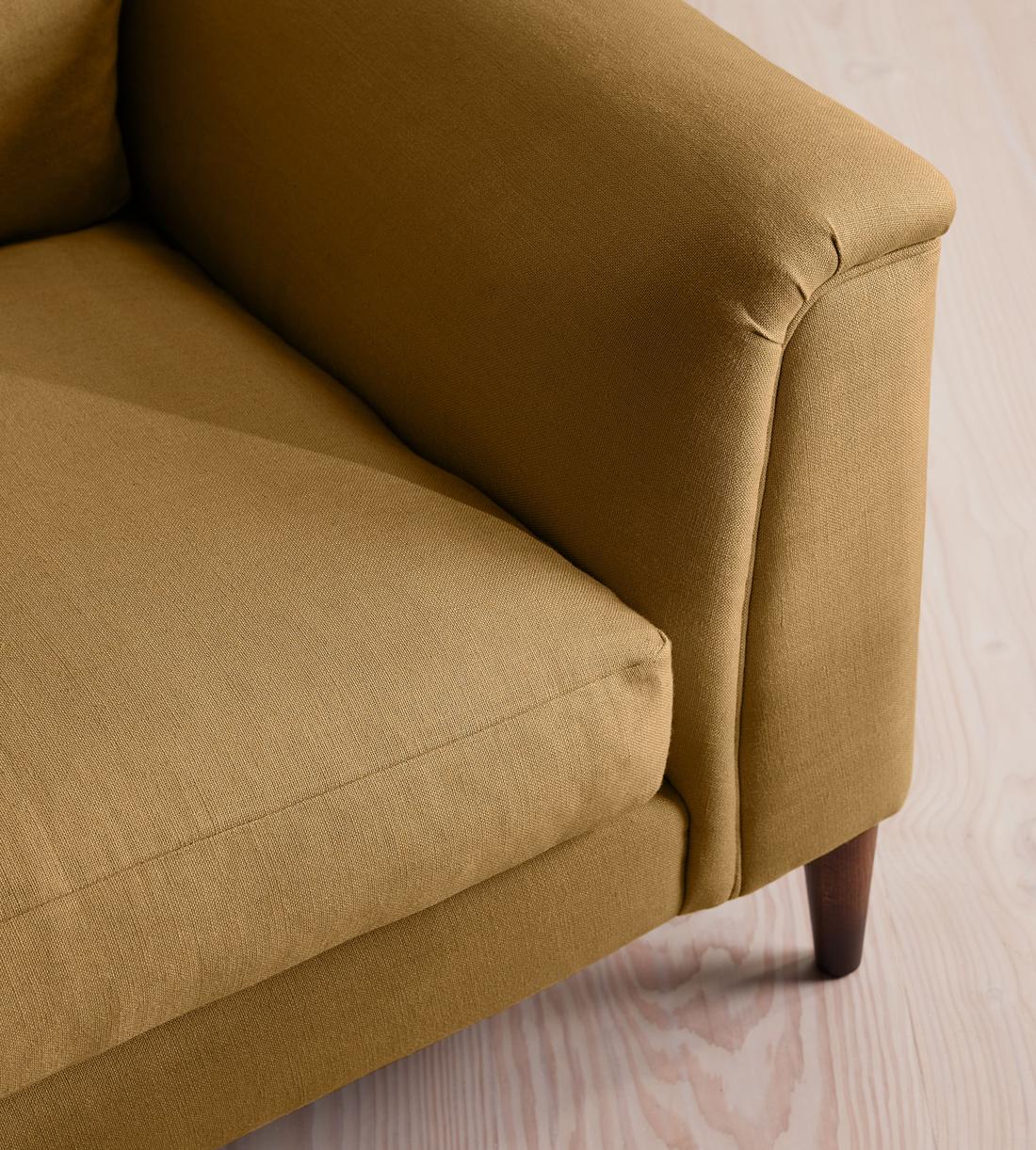 Reya Two Seater Sofa - Linen - Ochre - US - Images - Image 6