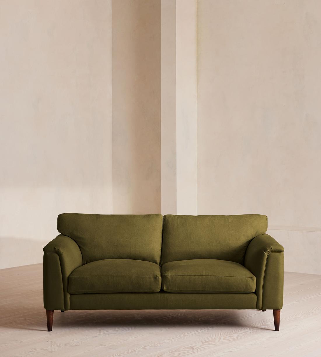 Reya Two Seater Sofa - Linen - Olive - US - Listing - Image 1