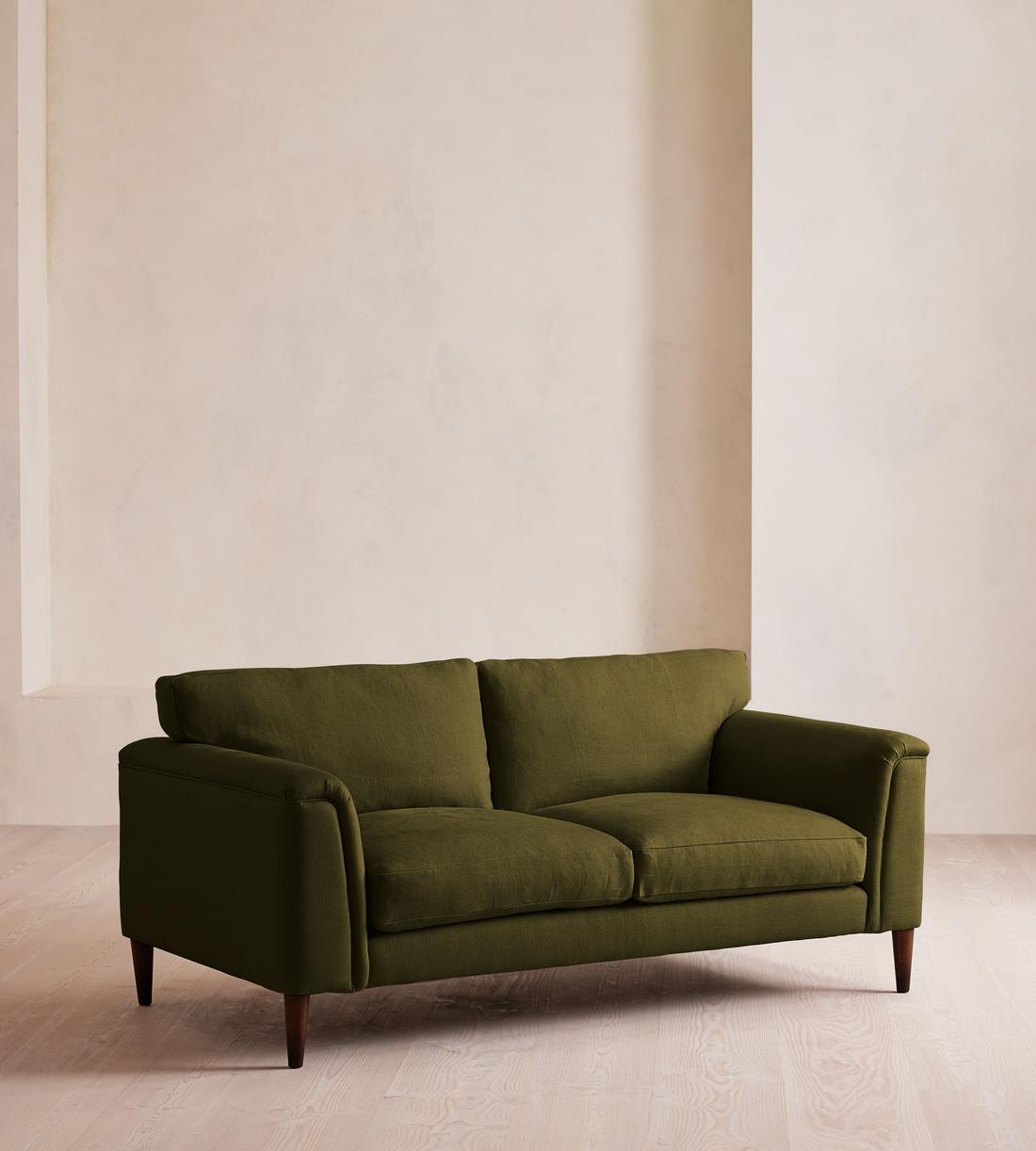 Reya Two Seater Sofa - Linen - Olive - US - Listing - Image 2