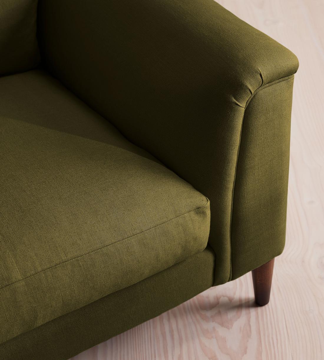 Reya Two Seater Sofa - Linen - Olive - US - Images - Image 6