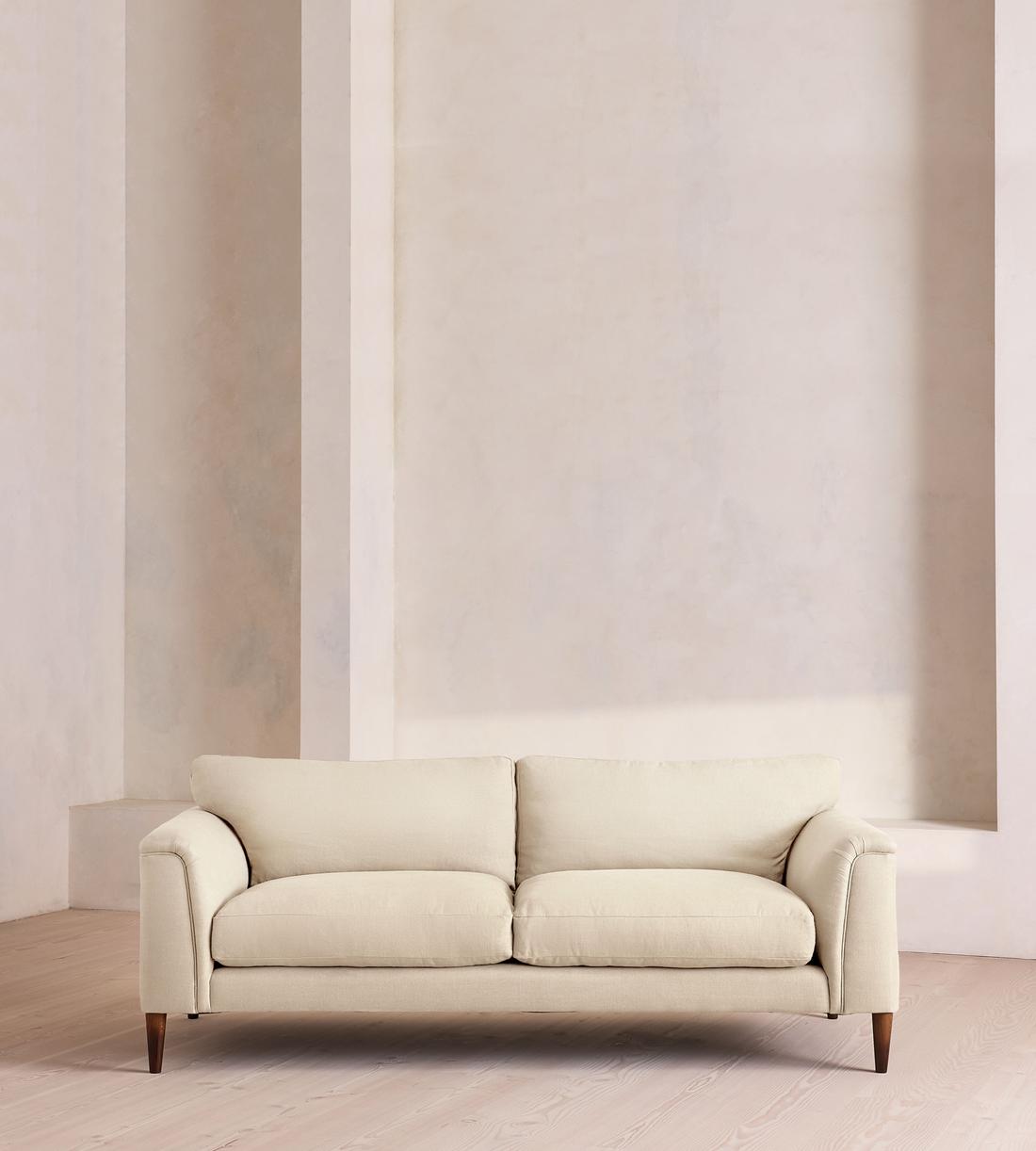 Reya Three Seater Sofa - Linen - Bisque - US - Listing - Image 1