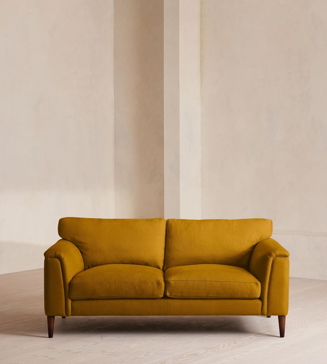 Reya Two Seater Sofa - Linen - Turmeric - US - Listing - Image 1