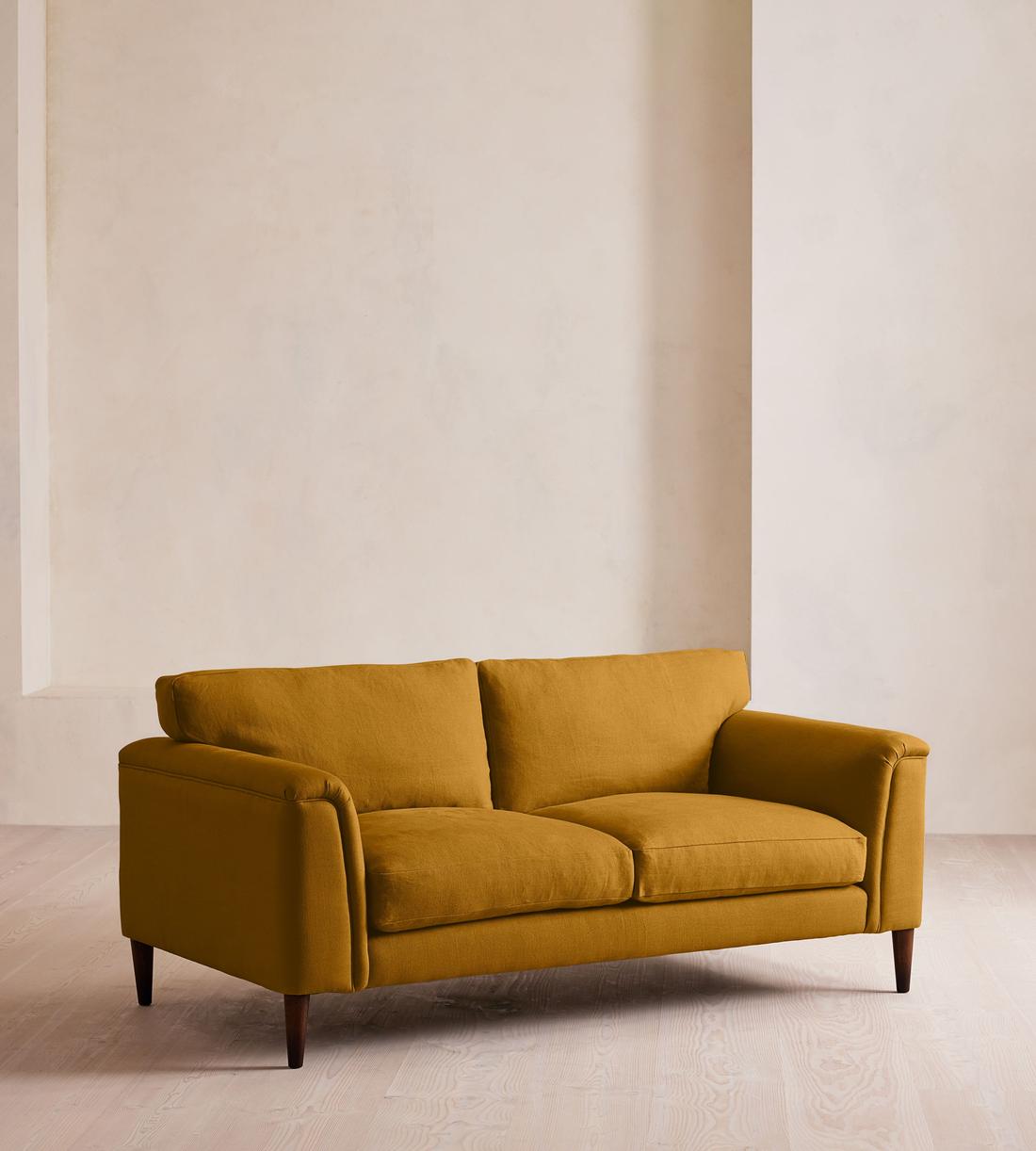 Reya Two Seater Sofa - Linen - Turmeric - US - Listing - Image 2