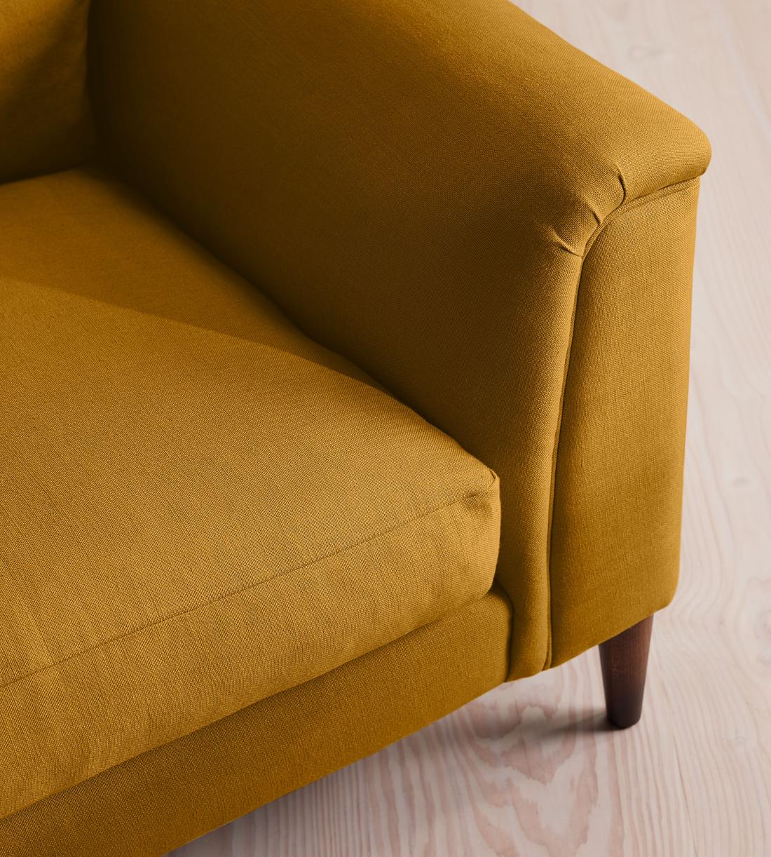 Reya Two Seater Sofa - Linen - Turmeric - US - Images - Image 6