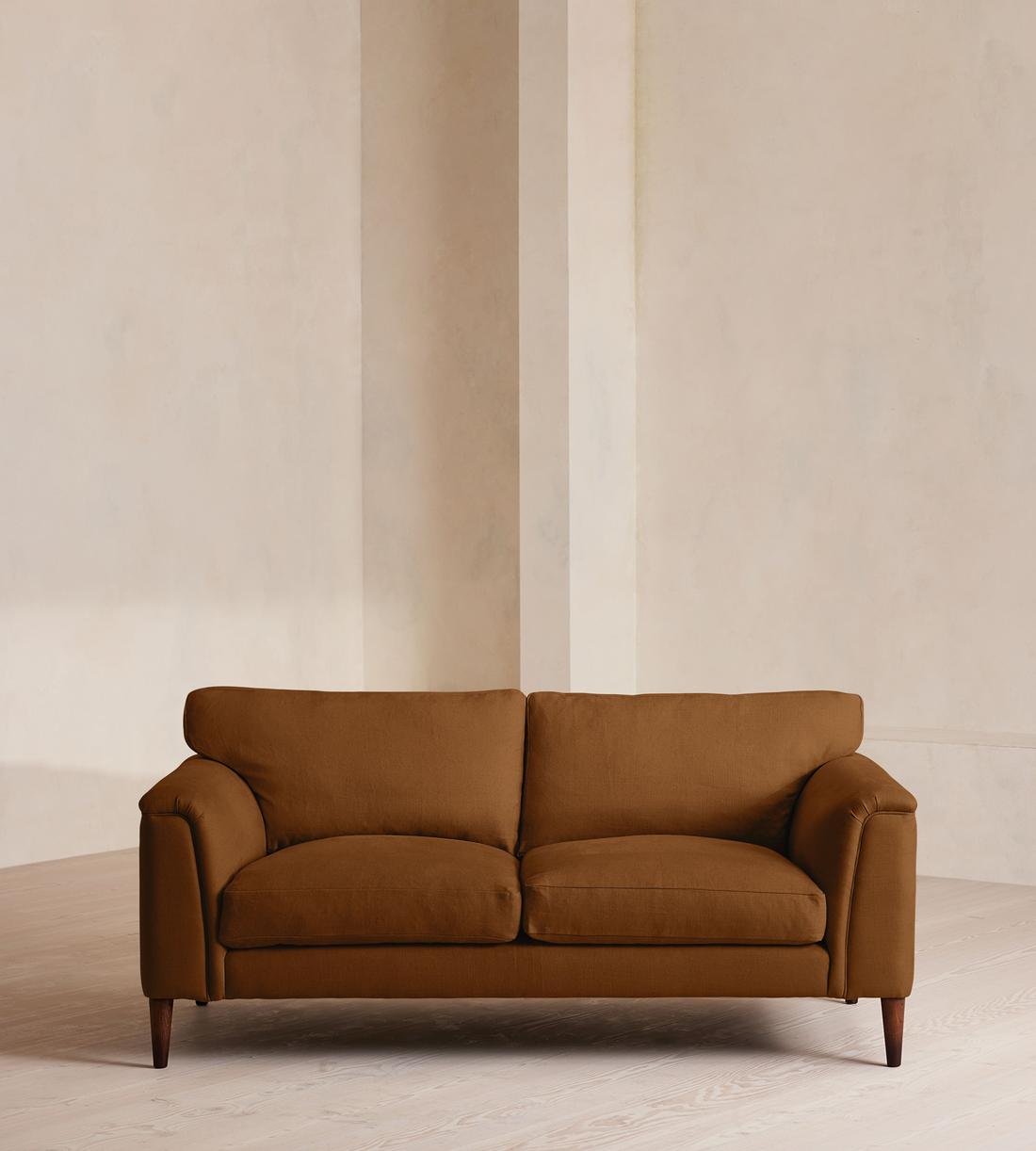 Reya Two Seater Sofa - Linen - Terracotta - US - Listing - Image 1