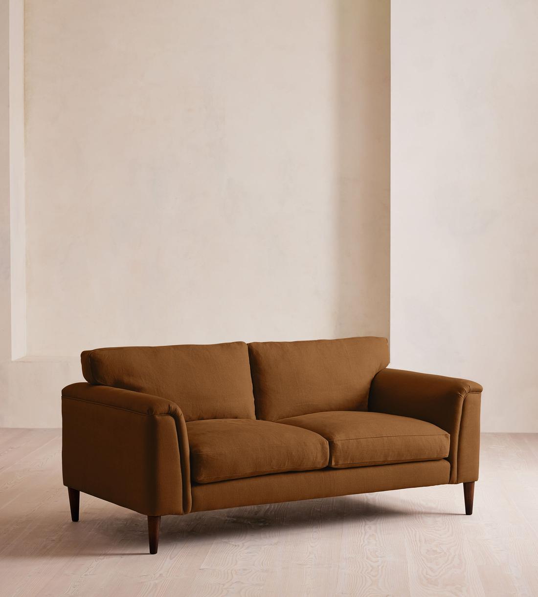 Reya Two Seater Sofa - Linen - Terracotta - US - Listing - Image 2