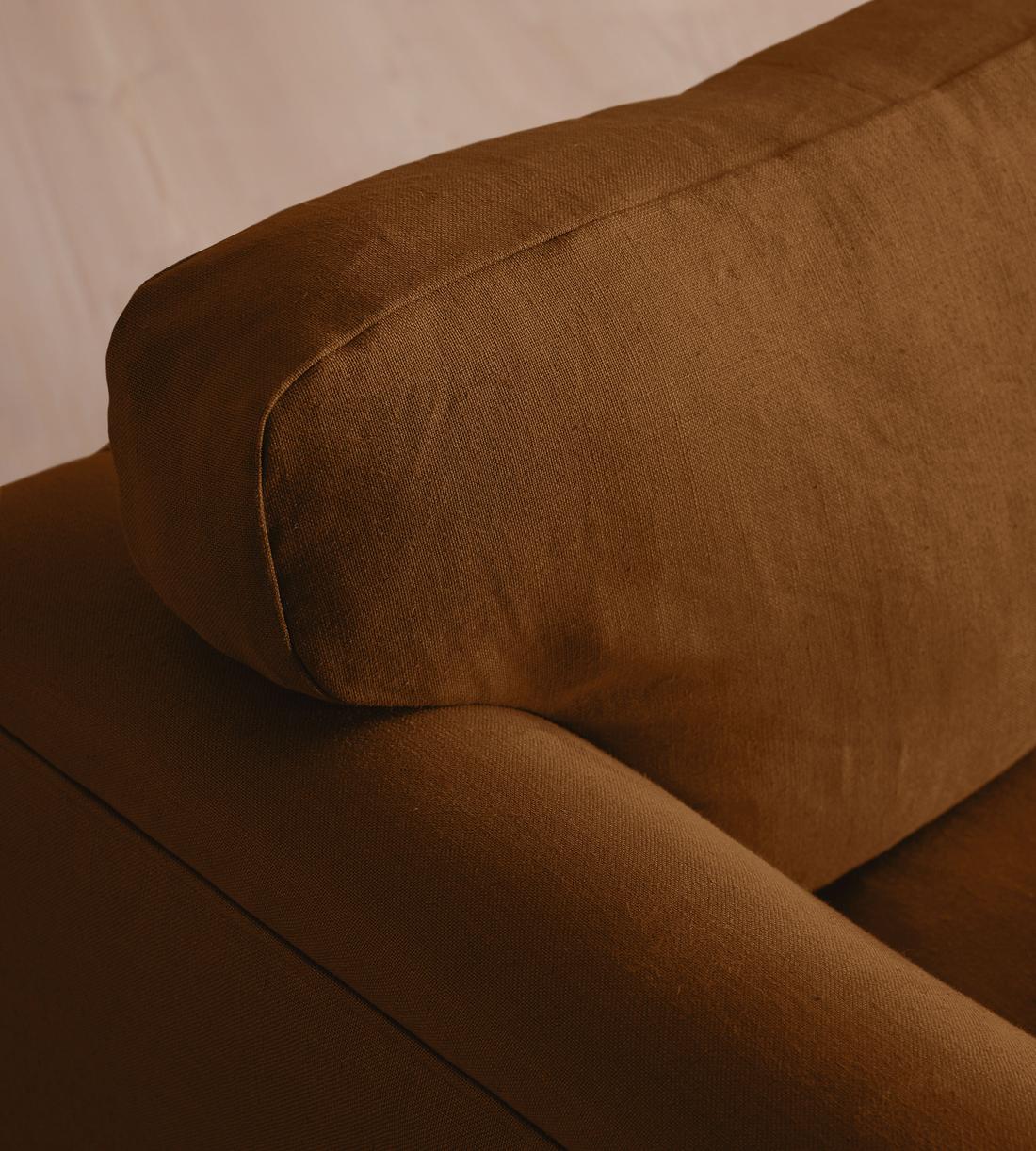 Reya Two Seater Sofa - Linen - Terracotta - US - Images - Image 5