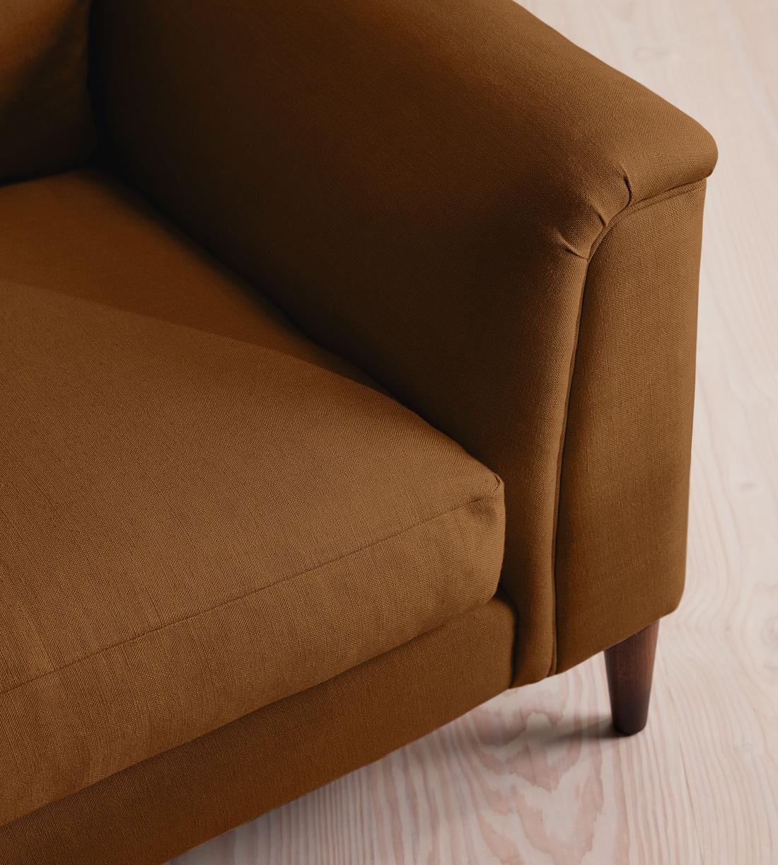 Reya Two Seater Sofa - Linen - Terracotta - US - Images - Image 6