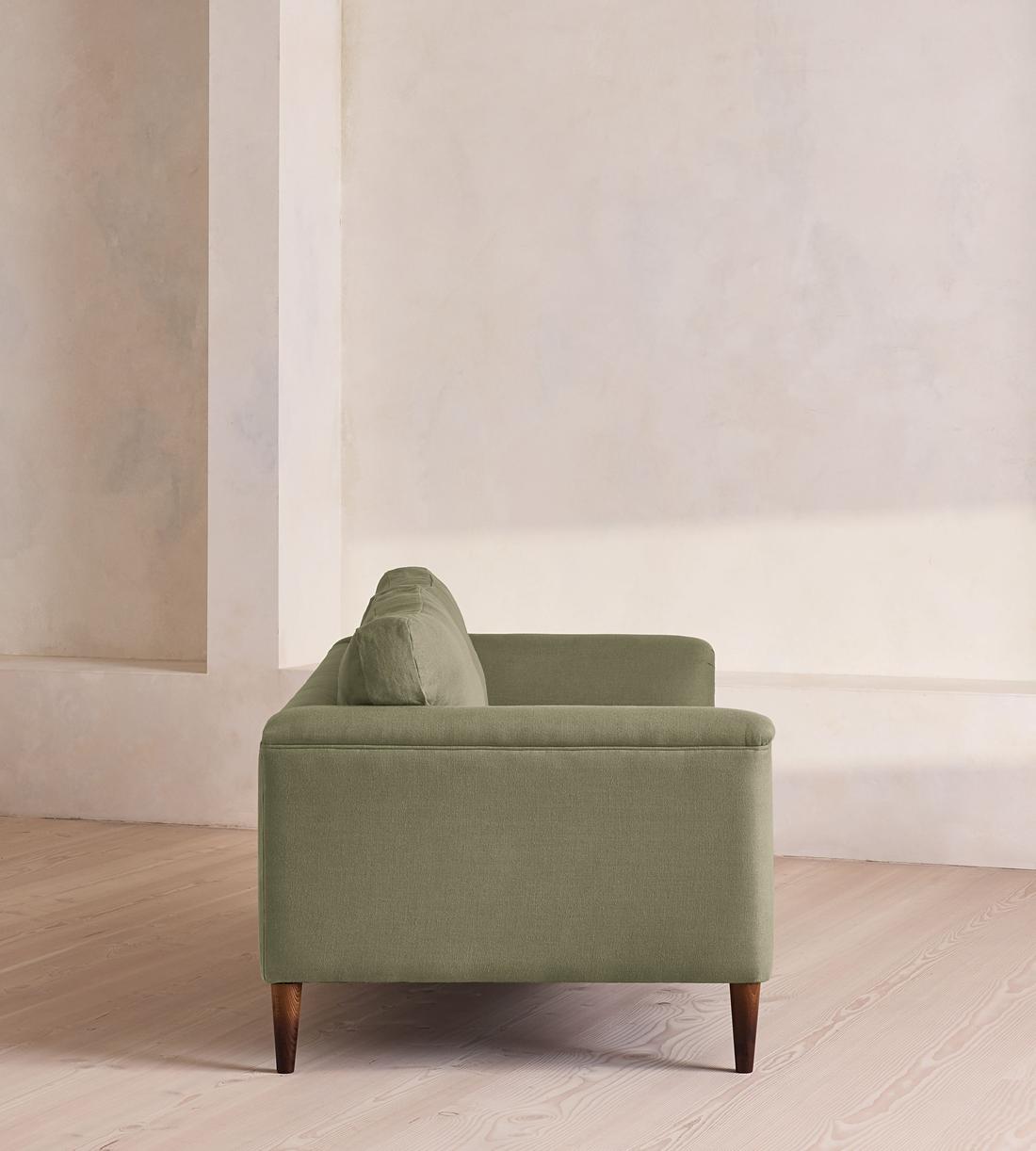 Reya Three Seater Sofa - Linen - Sage - Images - Image 4