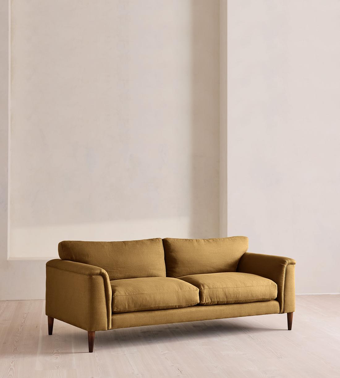 Reya Three Seater Sofa - Linen - Ochre - Listing - Image 2