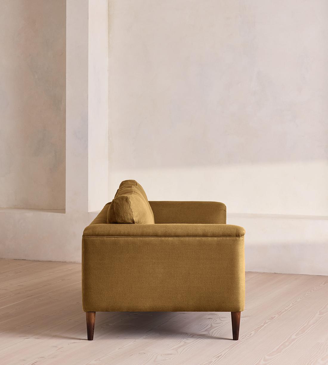 Reya Three Seater Sofa - Linen - Ochre - US - Images - Image 3