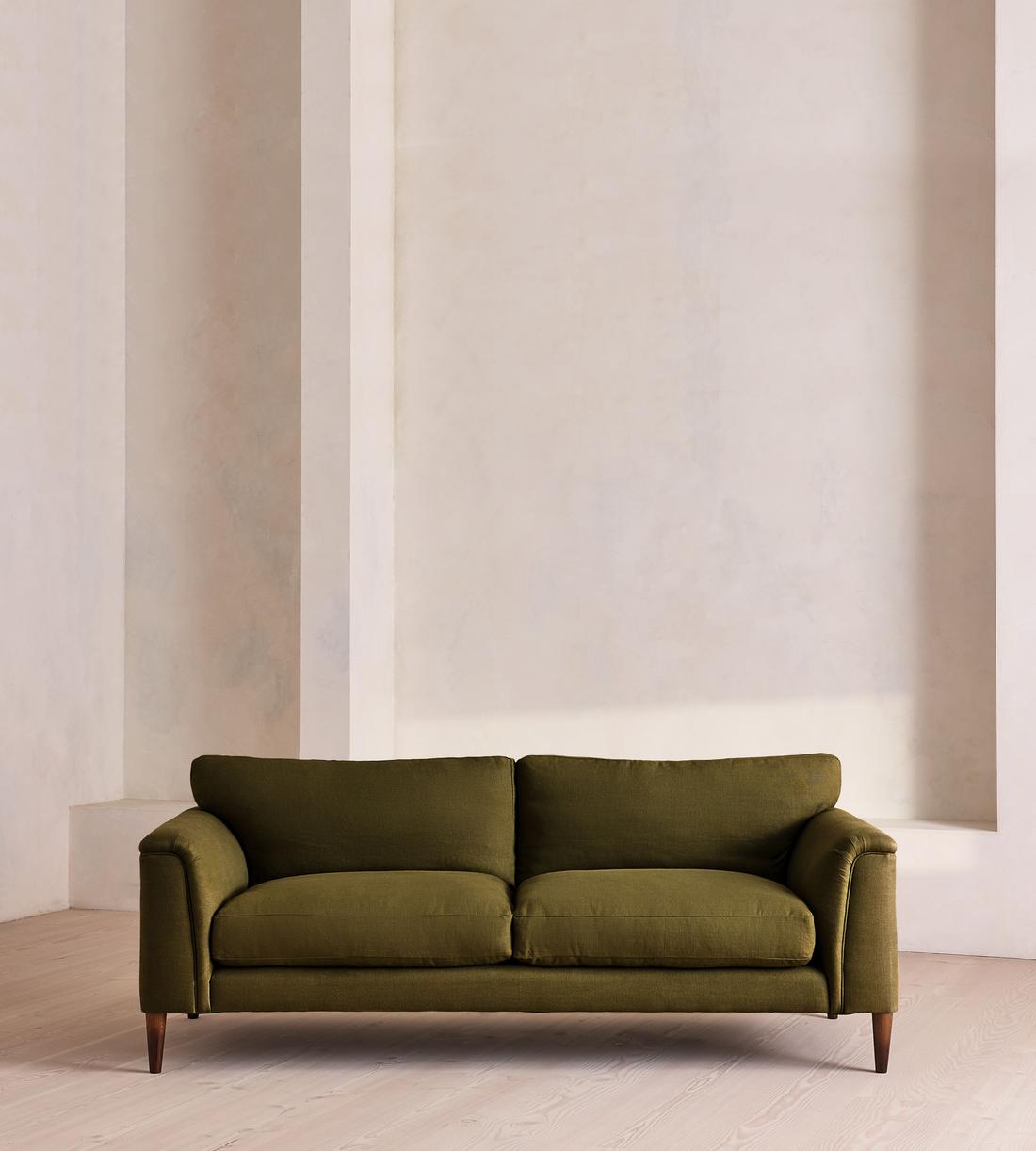 Reya Three Seater Sofa - Linen - Olive - Listing - Image 1