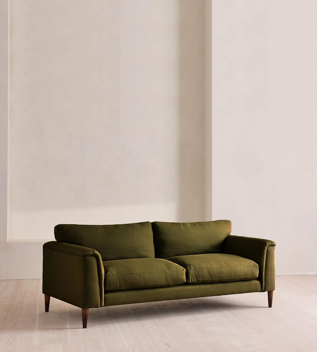 Reya Three Seater Sofa - Linen - Olive - Listing - Image 2