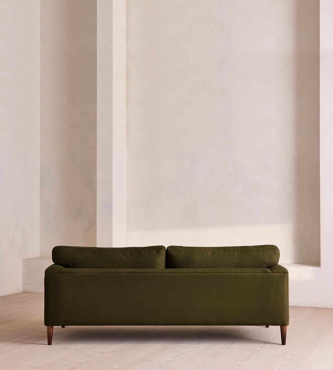 Reya Three Seater Sofa - Linen - Olive - Images - Image 4