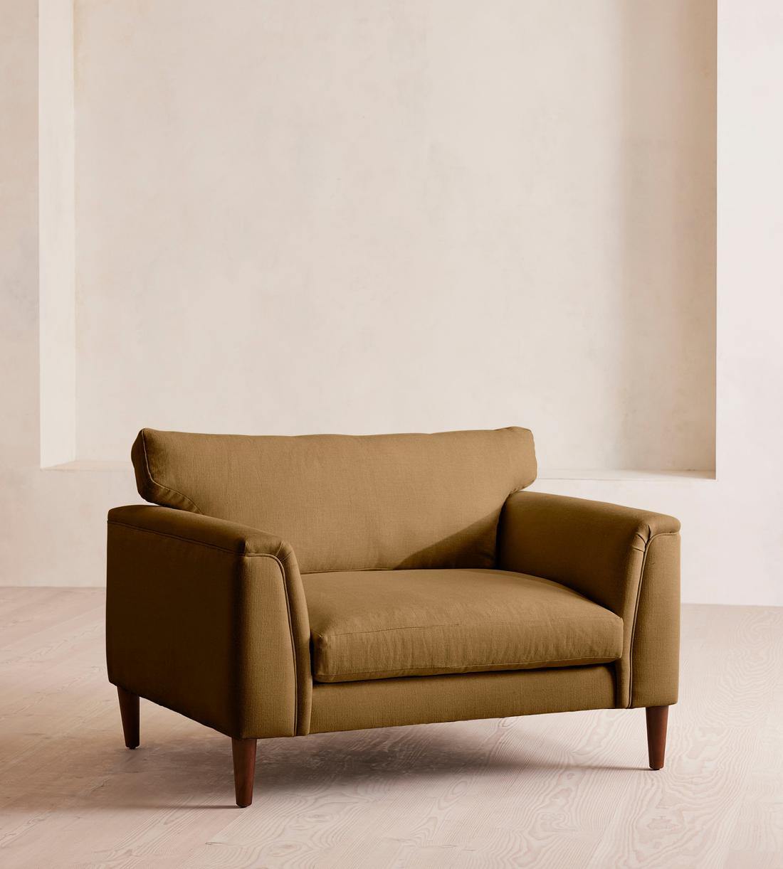 Reya Loveseat - Linen - Ochre - Listing - Image 1