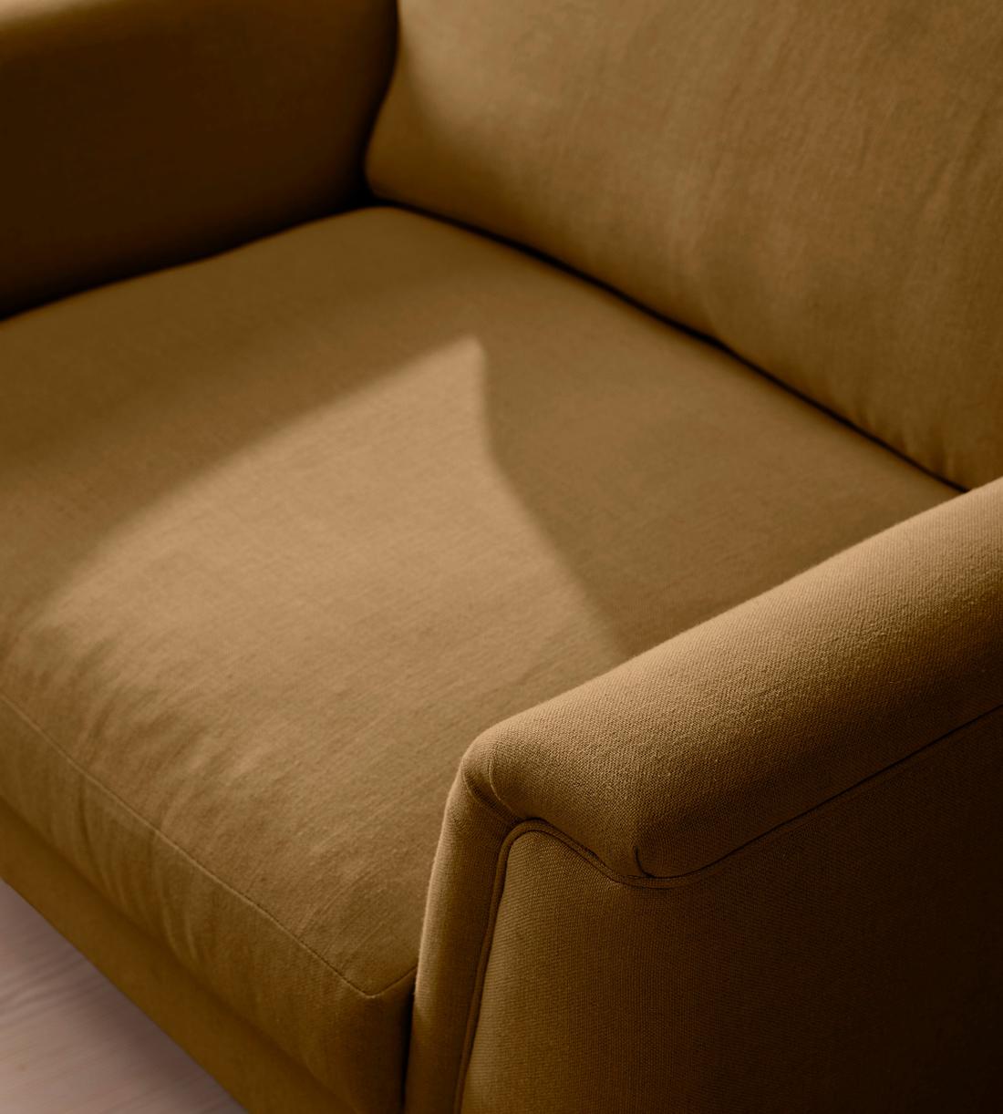 Reya Loveseat - Linen - Ochre - Images - Image 5