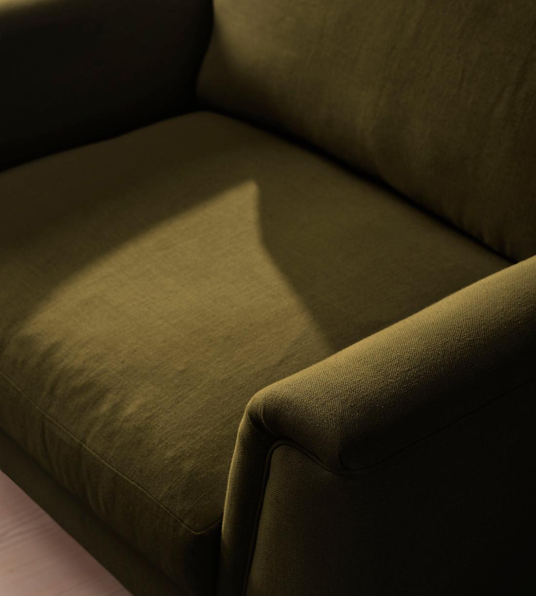 Reya Loveseat - Linen - Olive - Images - Image 5