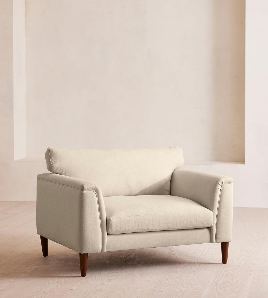 Reya Loveseat - Linen - Bisque - Listing - Image 1